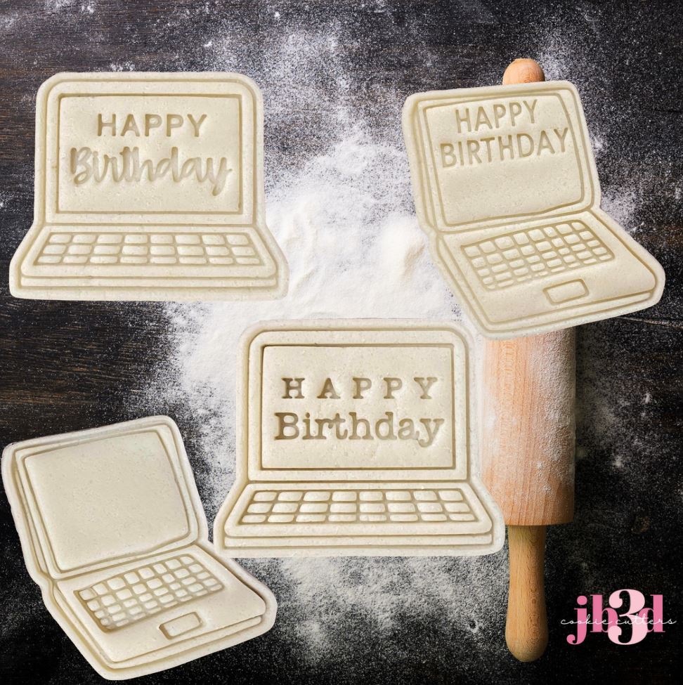 Happy Birthday LAPTOPS - Cutters & Stamps