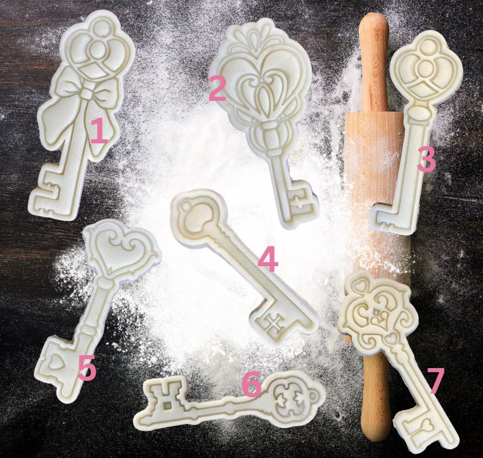 KEYS - 7 designs Cutters & Embosser Stamps