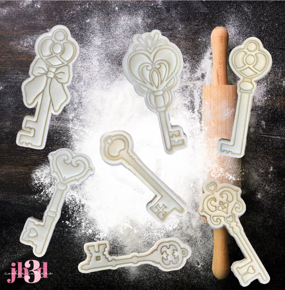 KEYS - 7 designs Cutters & Embosser Stamps