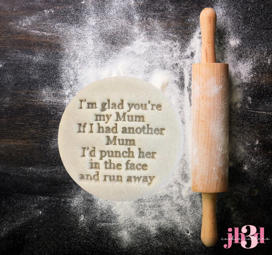 I'm glad you're my Mum - 70mm round stamp