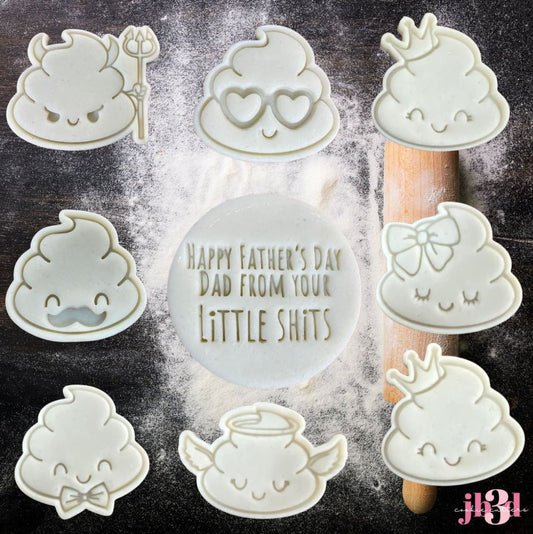 Happy Fathers Day Dad From your litte shits - Cutters & Embosser Stamps