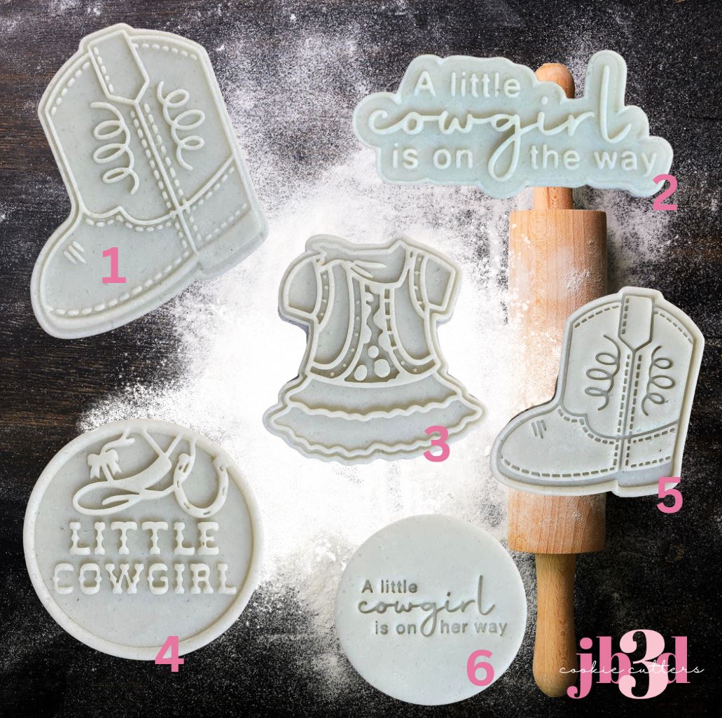 A little cowgirl is on the way - Cutters Embosser/Debosser Stamps