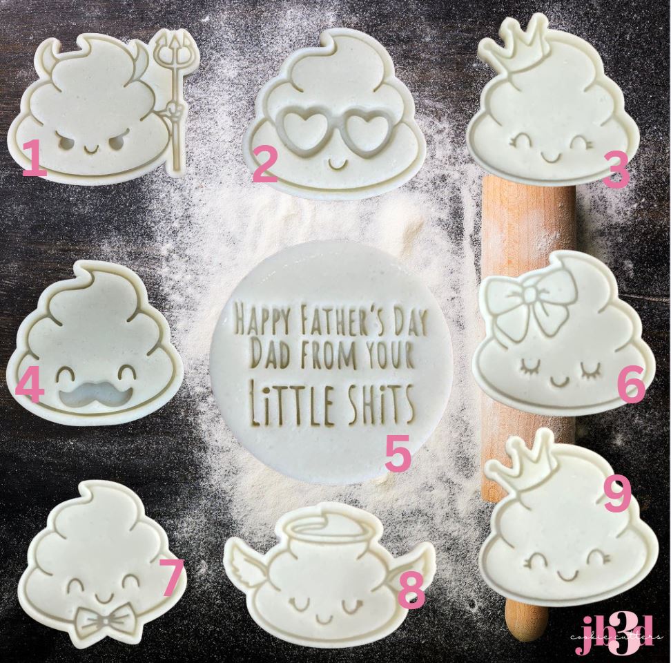 Happy Fathers Day Dad From your litte shits - Cutters & Embosser Stamps