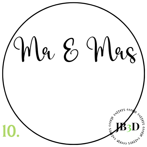 MR & MRS Customizable  - 70mm rounds 1-30 designs