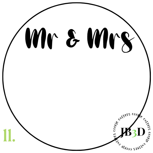 MR & MRS Customizable  - 70mm rounds 1-30 designs