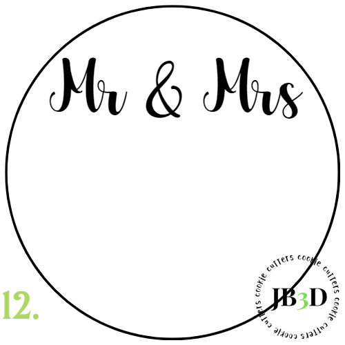 MR & MRS Customizable  - 70mm rounds 1-30 designs