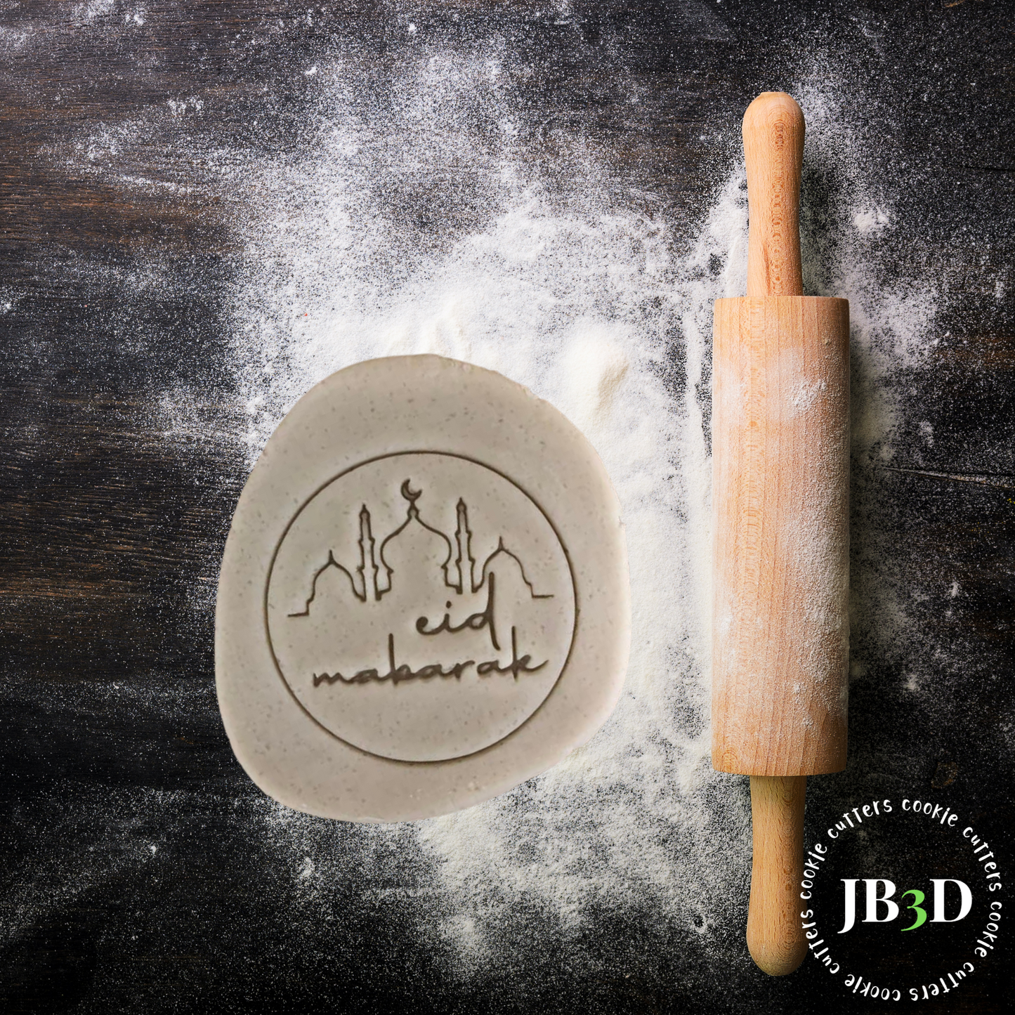 Eid Mabarak - 70mm round stamp