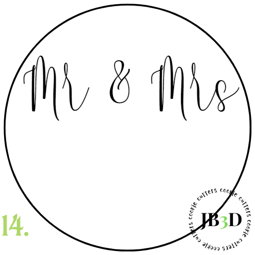 MR & MRS Customizable  - 70mm rounds 1-30 designs