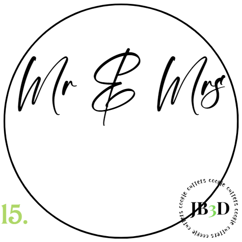 MR & MRS Customizable  - 70mm rounds 1-30 designs