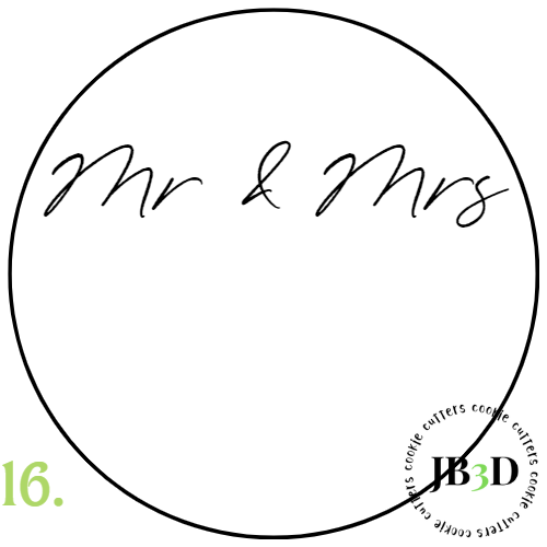 MR & MRS Customizable  - 70mm rounds 1-30 designs