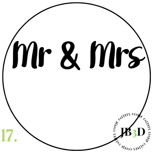 MR & MRS Customizable  - 70mm rounds 1-30 designs