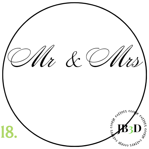 MR & MRS Customizable  - 70mm rounds 1-30 designs