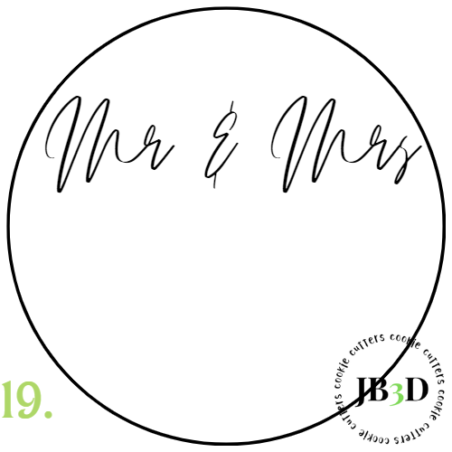 MR & MRS Customizable  - 70mm rounds 1-30 designs