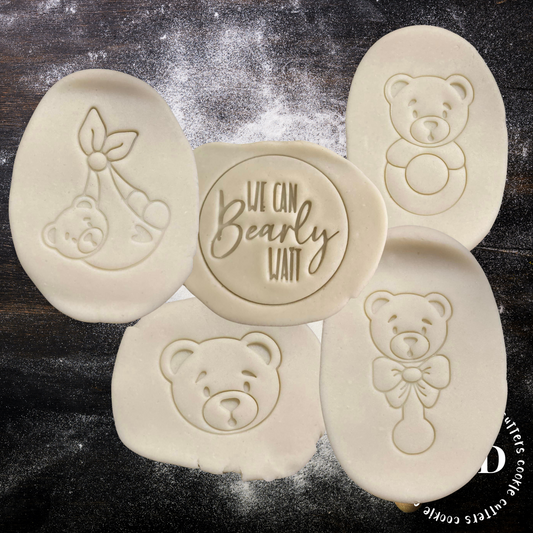 We can bearly wait - Baby Set or singles. Cutters & Embossers