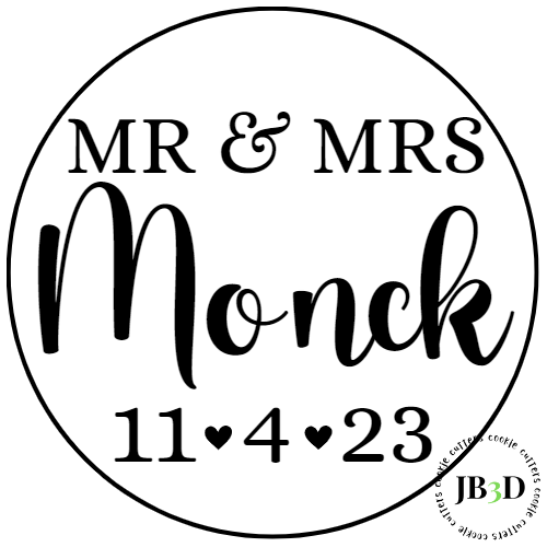 MR & MRS Monke - Custom 70mm round STAMP