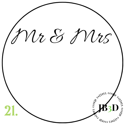 MR & MRS Customizable  - 70mm rounds 1-30 designs