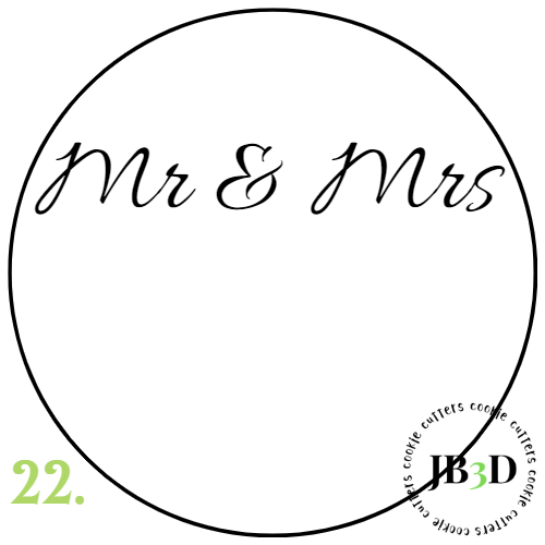 MR & MRS Customizable  - 70mm rounds 1-30 designs