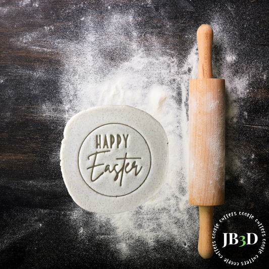 Happy Easter 70mm round Stamp