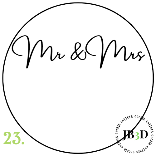 MR & MRS Customizable  - 70mm rounds 1-30 designs