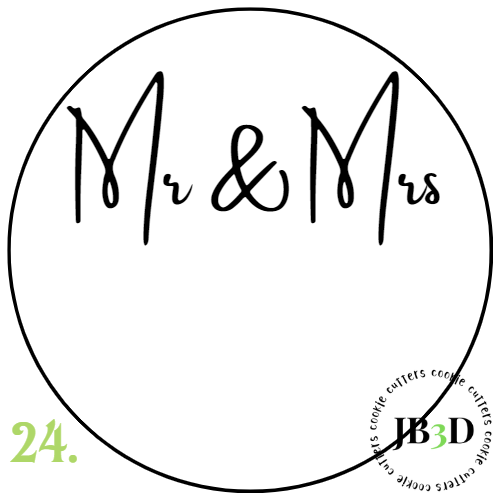 MR & MRS Customizable  - 70mm rounds 1-30 designs