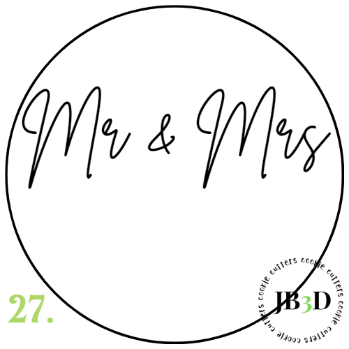 MR & MRS Customizable  - 70mm rounds 1-30 designs