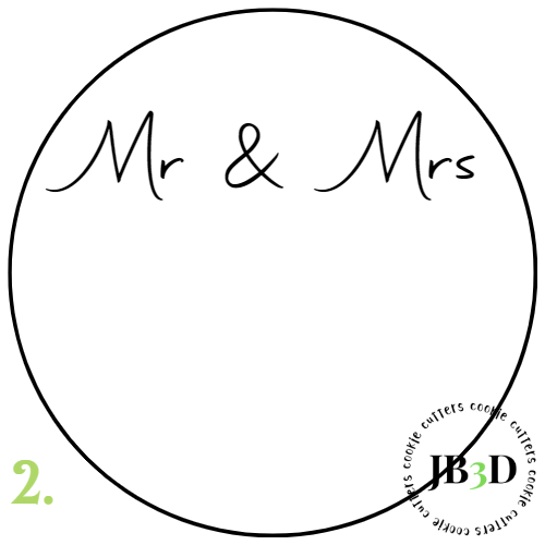 MR & MRS Customizable  - 70mm rounds 1-30 designs