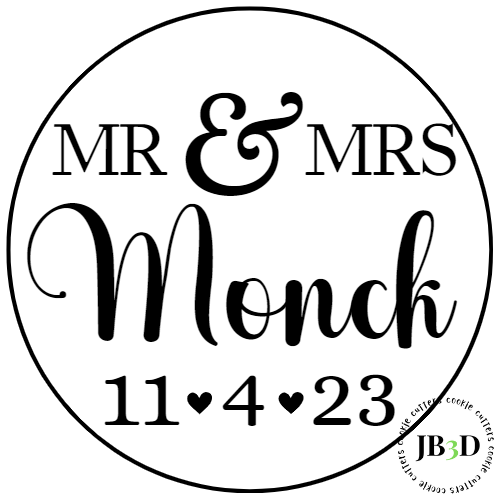 MR & MRS Monke - Custom 70mm round STAMP