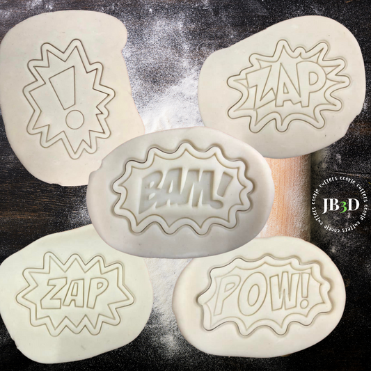 Speech Bubbles BAM ZAP POW etc Cutters & Embossers