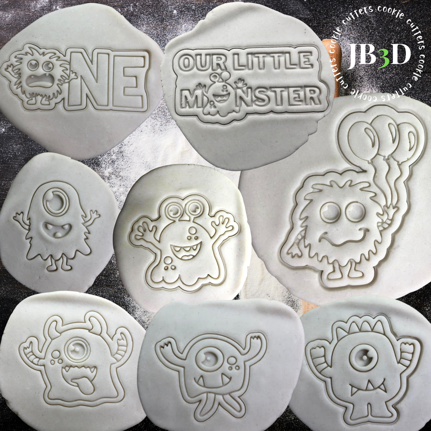 Our little Monster SET or SINGLES - Monster Cutters/Embossers