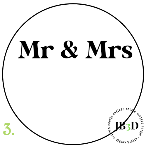 MR & MRS Customizable  - 70mm rounds 1-30 designs