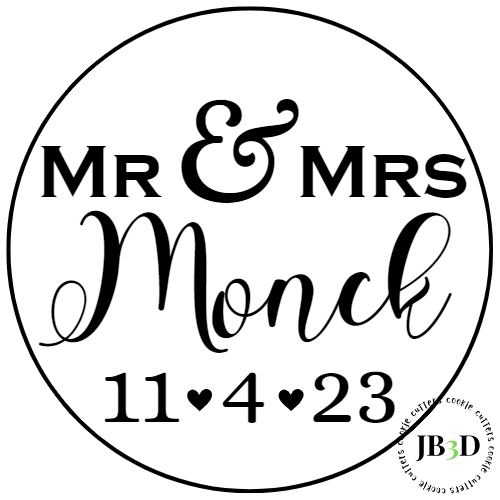 MR & MRS Monke - Custom 70mm round STAMP