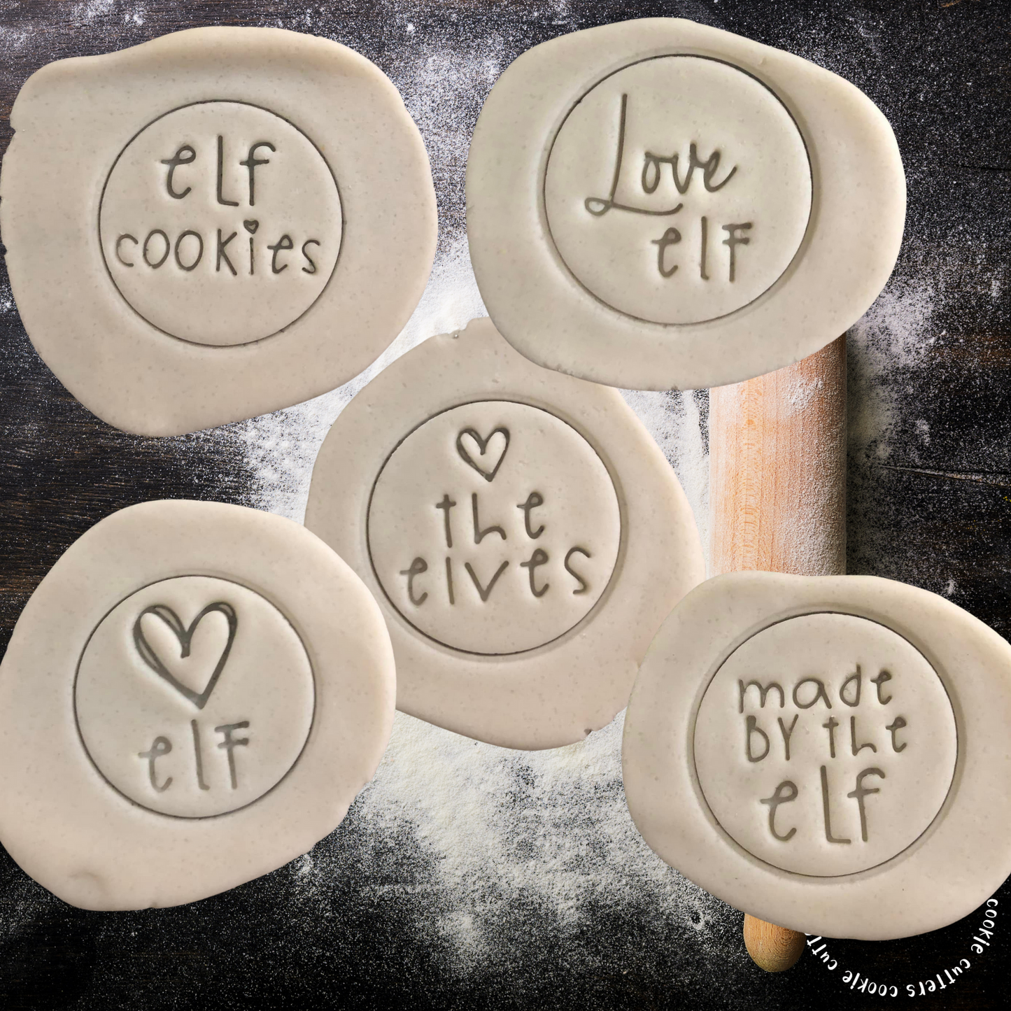 ELF COOKIES 50mm Stamps