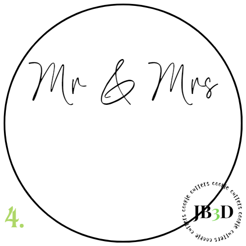 MR & MRS Customizable  - 70mm rounds 1-30 designs