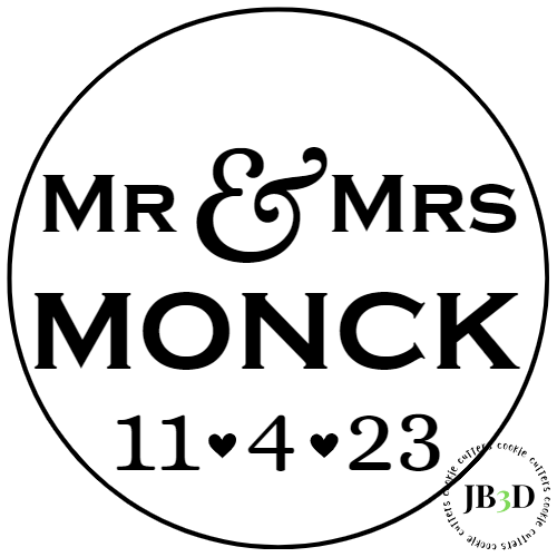 MR & MRS Monke - Custom 70mm round STAMP