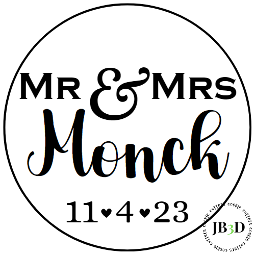 MR & MRS Monke - Custom 70mm round STAMP