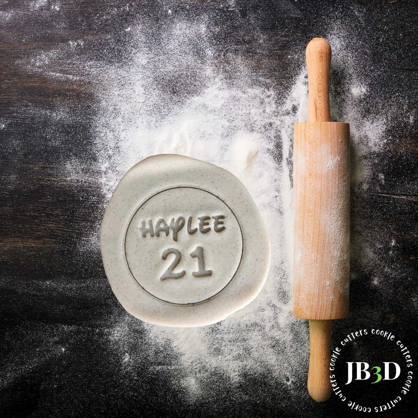 Haylee 21 70mm Round stamp