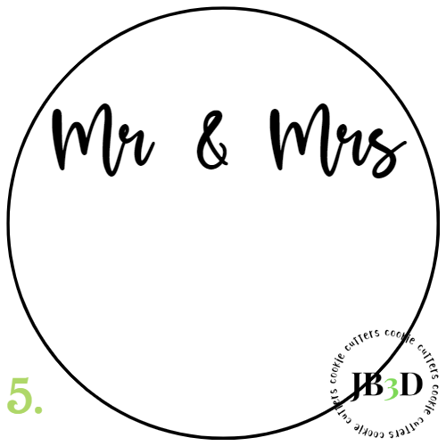 MR & MRS Customizable  - 70mm rounds 1-30 designs