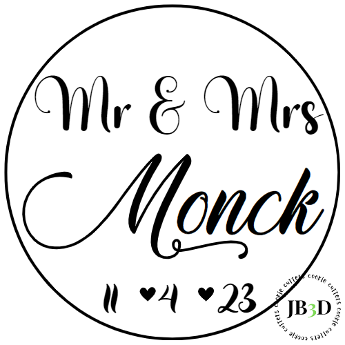 MR & MRS Monke - Custom 70mm round STAMP