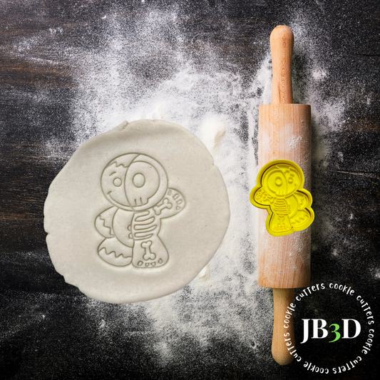 Halloween Gingerbread Skeleton - Cookie Cutter & Embosser Stamp