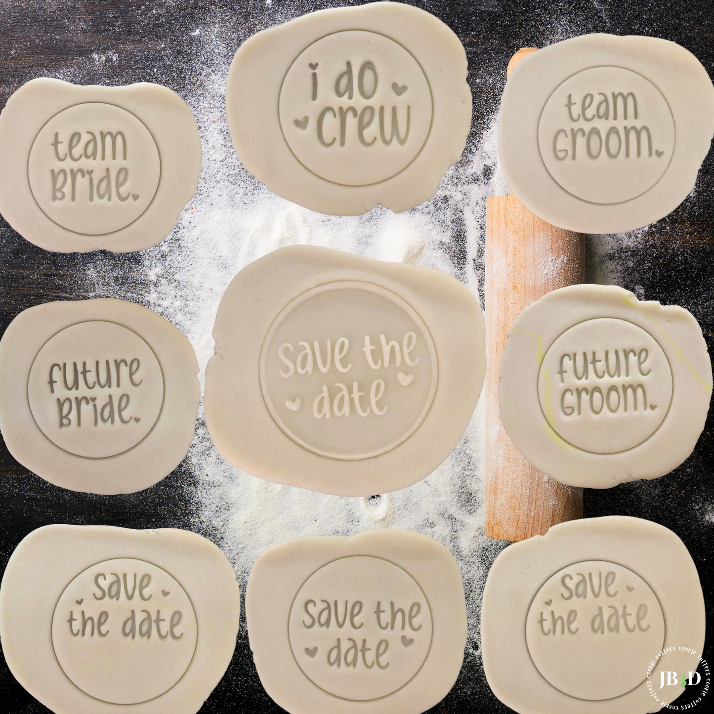 wedding engagement hens night &)mm round stamps