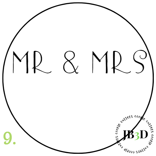 MR & MRS Customizable  - 70mm rounds 1-30 designs