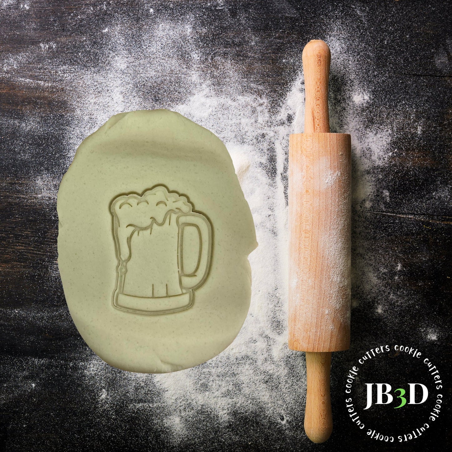 BEER Cookie Cutter & Stamp