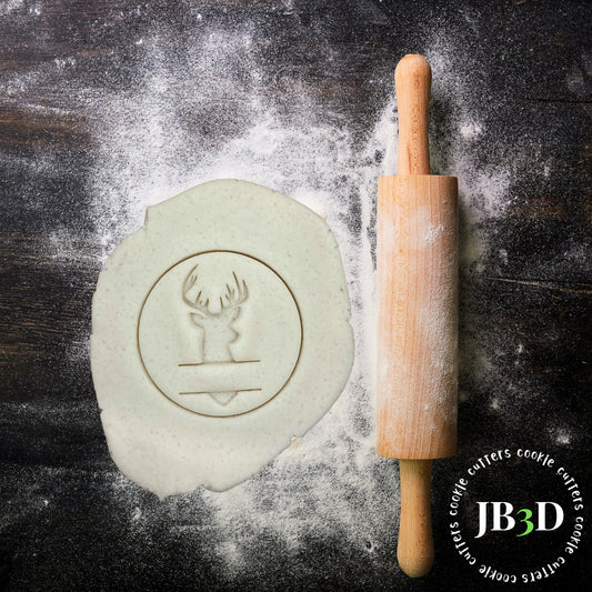 CUSTOMIZABLE DEER HEAD Stamp