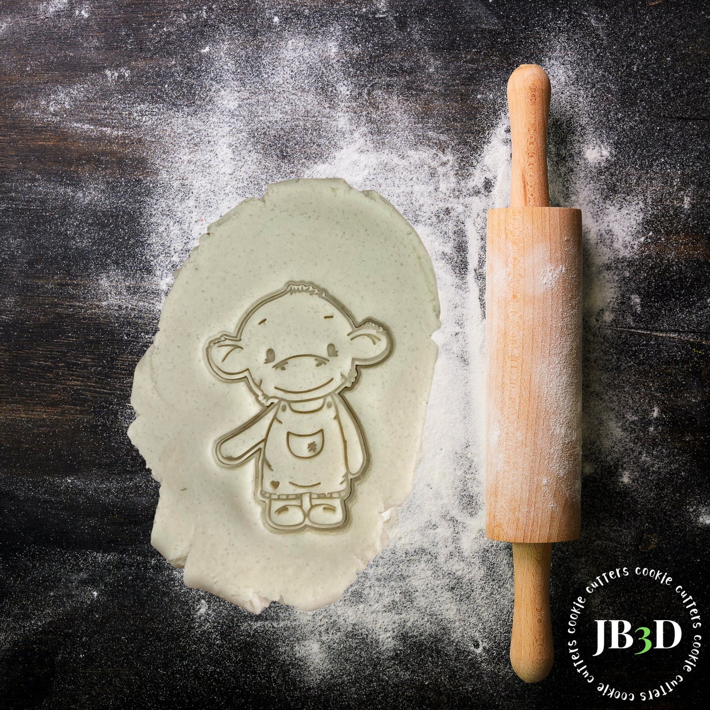 MONKEY Cookie Cutter & Stamp