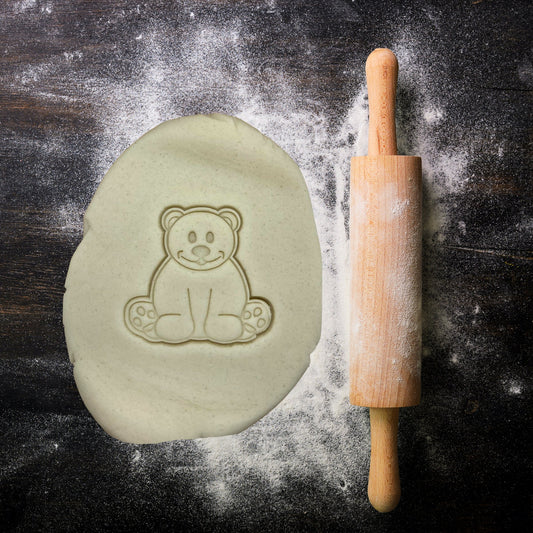 SITTING BEAR Cookie Cutter & Stamp