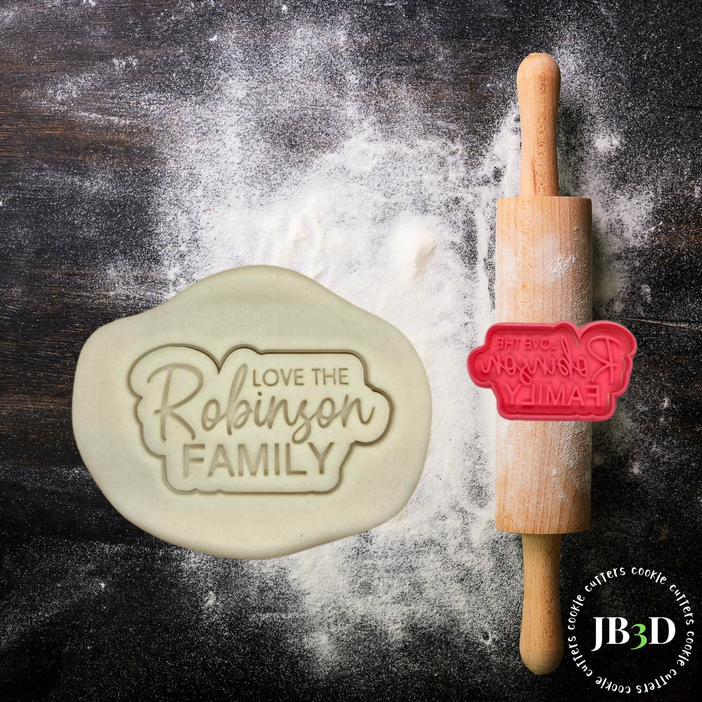 CUSTOM NAME  Cookie Cutter & Stamp