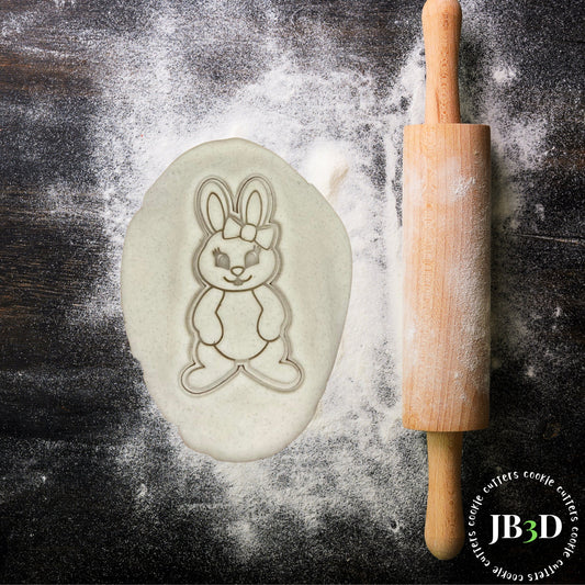 EASTER BUNNY  Cookie Cutter and stamp