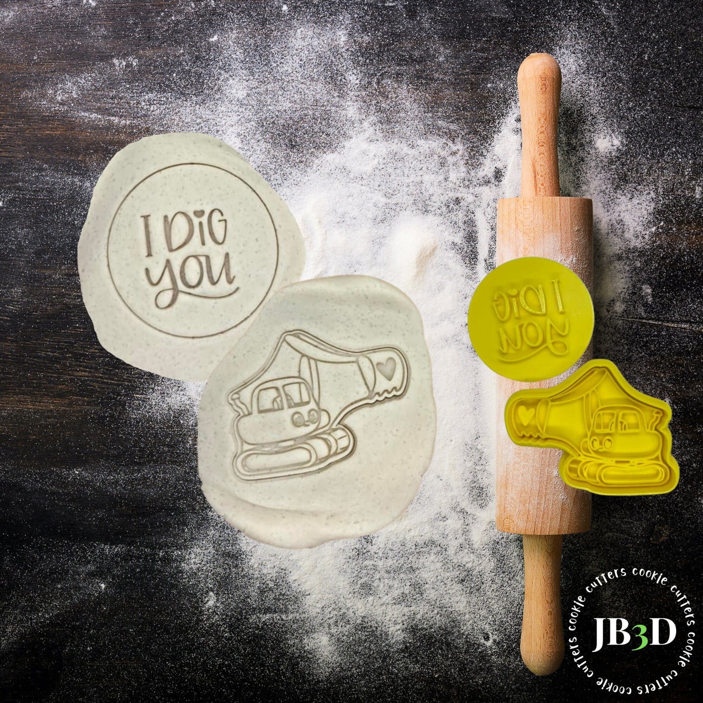 I DIG YOU  - Cookie Cutter and stamps