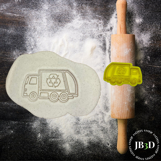 RECYCLE GARBAGE TRUCK Cookie Cutter/Embosser