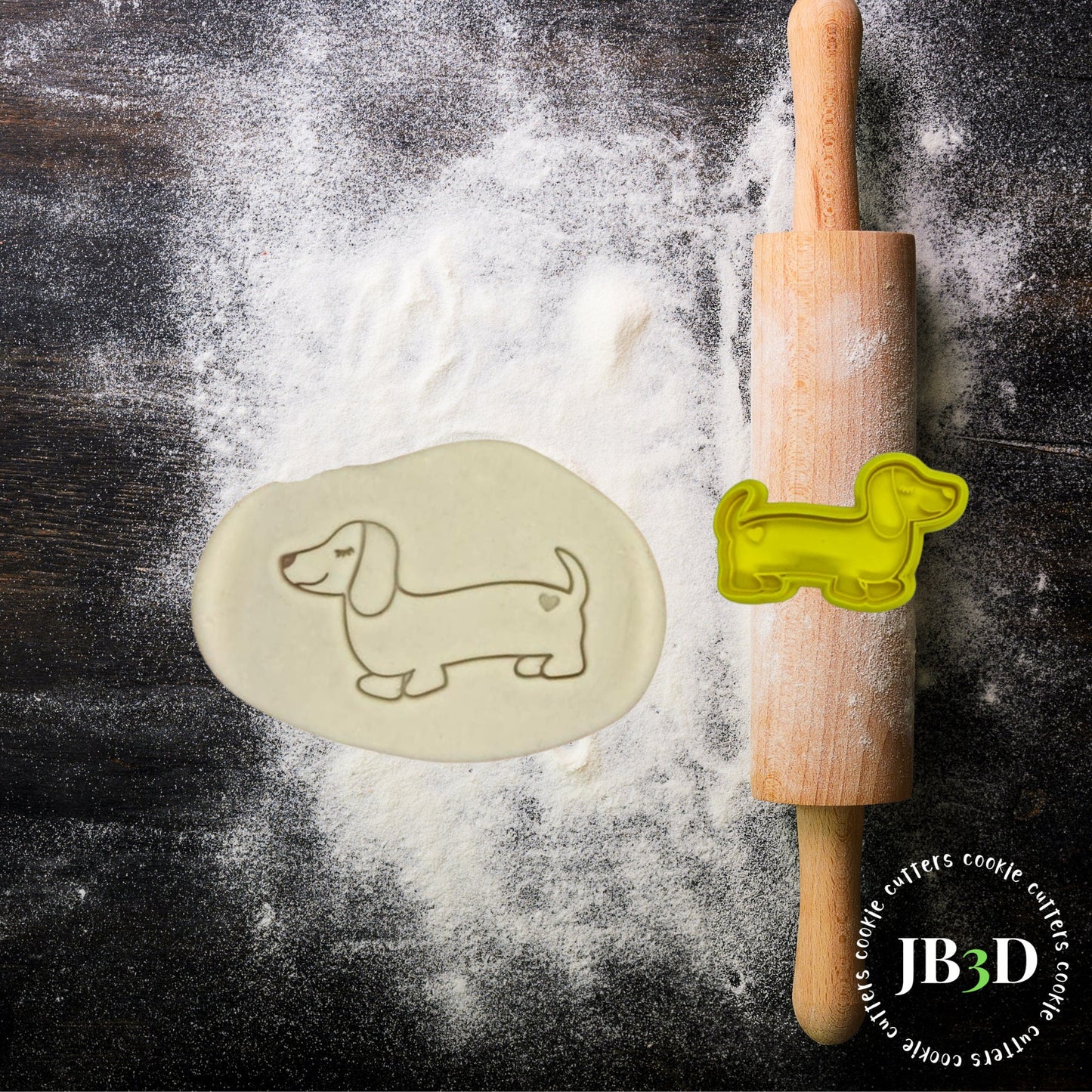 SAUSAGE DOG - Dachshund Cookie Cutter & stamp